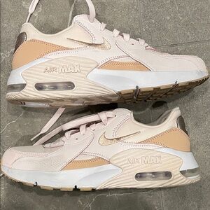 Nike Air Max Women's Sneakers - Light Pink Rose Gold and Beige 9.5